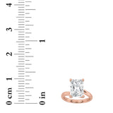 1CTW Radiant Shaped Lab Grown Diamond (F/VS) Bypass Shank Engagement Ring in 14K Gold