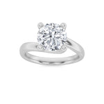 1CTW Round Shaped Lab Grown Diamond (F/VS) Bypass Shank Engagement Ring in 14K Gold