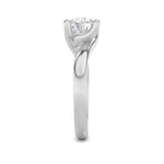 1CTW Round Shaped Lab Grown Diamond (F/VVS) Bypass Shank Engagement Ring in 14K Gold
