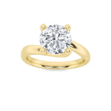 1.5CTW Round Shaped Lab Grown Diamond (F/VS) Bypass Shank Engagement Ring in 14K Gold