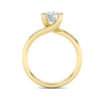 2CTW Round Shaped Lab Grown Diamond (G/VS) Bypass Shank Engagement Ring in 14K Gold