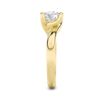 2CTW Round Shaped Lab Grown Diamond (G/VS) Bypass Shank Engagement Ring in 14K Gold