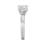 3CTW Round Shaped Lab Grown Diamond (F/VS) Bypass Shank Engagement Ring in 14K Gold