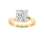3CTW Round Shaped Lab Grown Diamond (F/VS) Bypass Shank Engagement Ring in 14K Gold