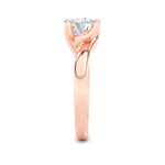3CTW Round Shaped Lab Grown Diamond (F/VS) Bypass Shank Engagement Ring in 14K Gold