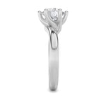 1CTW Round Shaped Lab Grown Diamond (F/VS) Bypass Shank Engagement Ring in 14K Gold