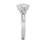 1CTW Round Shaped Lab Grown Diamond (F/VVS) Bypass Shank Engagement Ring in 14K Gold