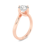 1CTW Round Shaped Lab Grown Diamond (F/VS) Bypass Shank Engagement Ring in 14K Gold