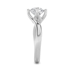 2CTW Round Shaped Lab Grown Diamond (F/VS) Bypass Shank Engagement Ring in 14K Gold