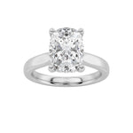 2CTW Elongated Cushion Shaped Lab Grown Diamond (F/VS) Classic Cathedral Shank Engagement Ring in 14K Gold