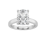 2CTW Elongated Cushion Shaped Lab Grown Diamond (F/VS) Classic Cathedral Shank Engagement Ring in 14K Gold