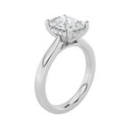 2CTW Elongated Cushion Shaped Lab Grown Diamond (F/VS) Classic Cathedral Shank Engagement Ring in 14K Gold