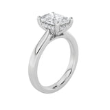 2CTW Elongated Cushion Shaped Lab Grown Diamond (F/VS) Classic Cathedral Shank Engagement Ring in 14K Gold