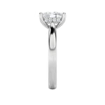 2CTW Elongated Cushion Shaped Lab Grown Diamond (F/VS) Classic Cathedral Shank Engagement Ring in 14K Gold