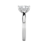 2CTW Elongated Cushion Shaped Lab Grown Diamond (F/VS) Classic Cathedral Shank Engagement Ring in 14K Gold