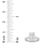 2CTW Oval Shaped Lab Grown Diamond (F/VS) Hidden Halo Cathedral Shank Engagement Ring in 14K Gold