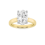 14KW 2ct Lab Diamond Oval Solitaire Engagement Ring