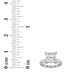 2CTW Princess Shaped Lab Grown Diamond (F/VS) Ring in 14K White Gold