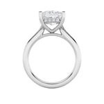4CTW Princess Shaped Lab Grown Diamond (F/VS) Ring in 14K White Gold