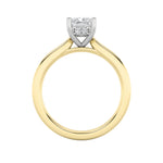 1.5CTW Radiant Shaped Lab Grown Diamond (F/VVS) Hidden Halo Cathedral Shank Engagement Ring in 14K Gold