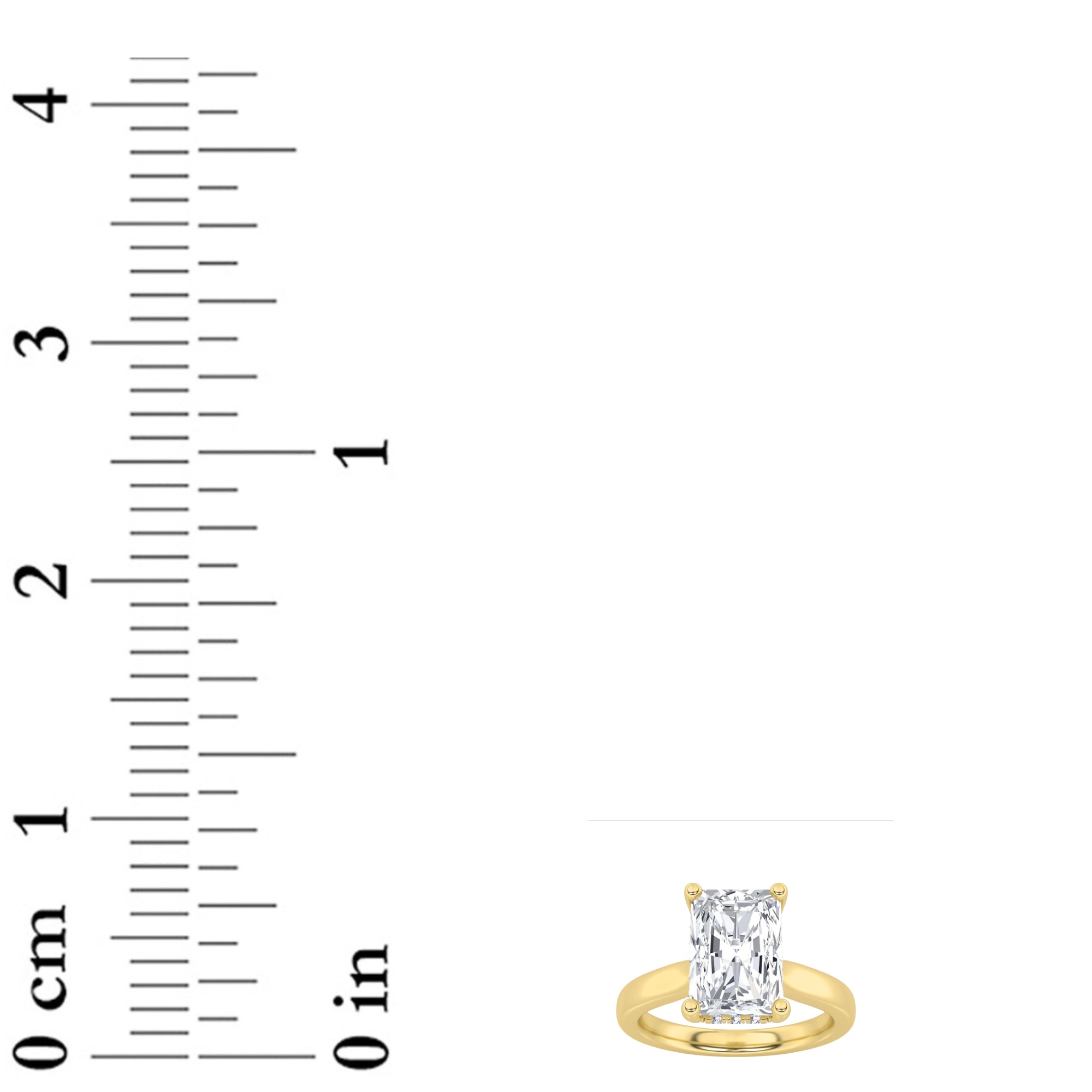 2CTW Radiant Shaped Lab Grown Diamond (F/VS) Hidden Halo Cathedral Shank Engagement Ring in 14K Gold