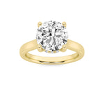 1.5CTW Round Shaped Lab Grown Diamond (F/VS) Hidden Halo Cathedral Shank Engagement Ring in 14K Gold