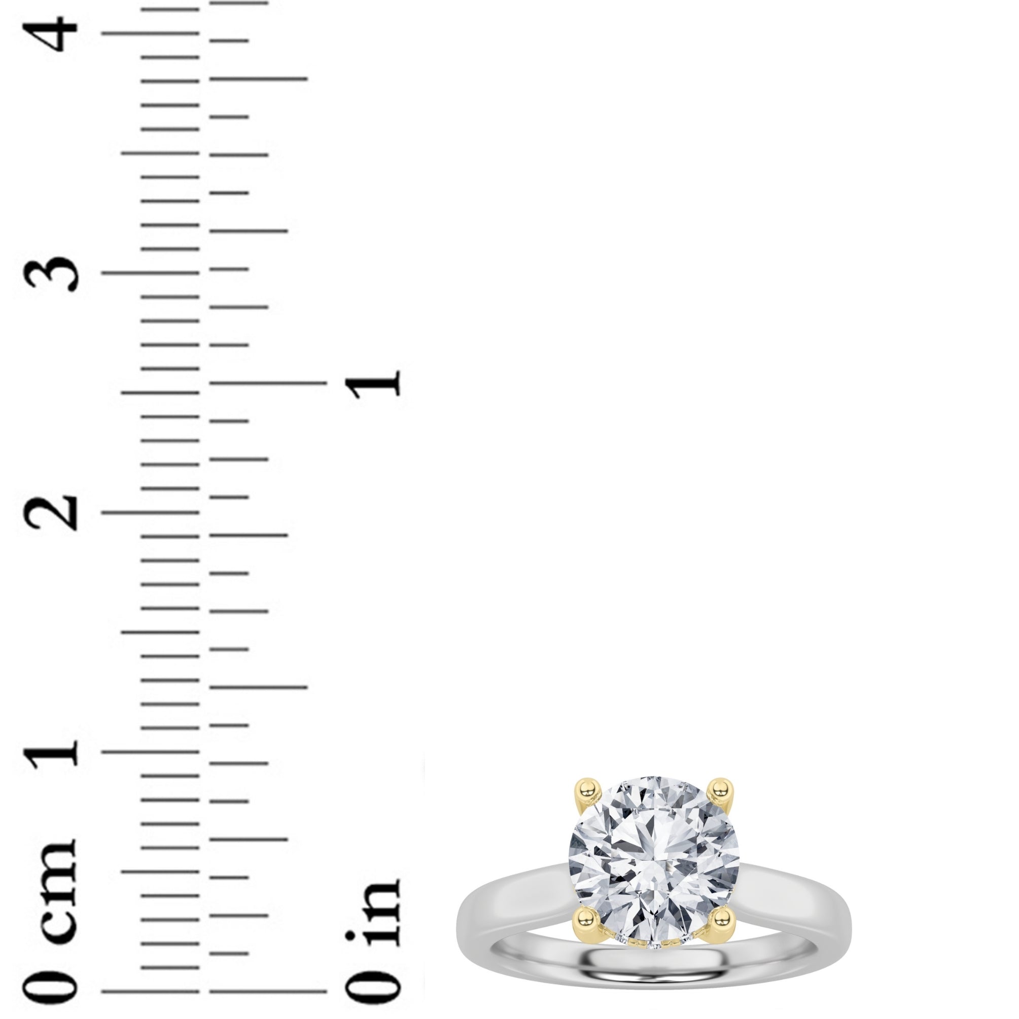 3CTW Round Shaped Lab Grown Diamond (F/VS) Hidden Halo Cathedral Shank Engagement Ring in 14K Gold