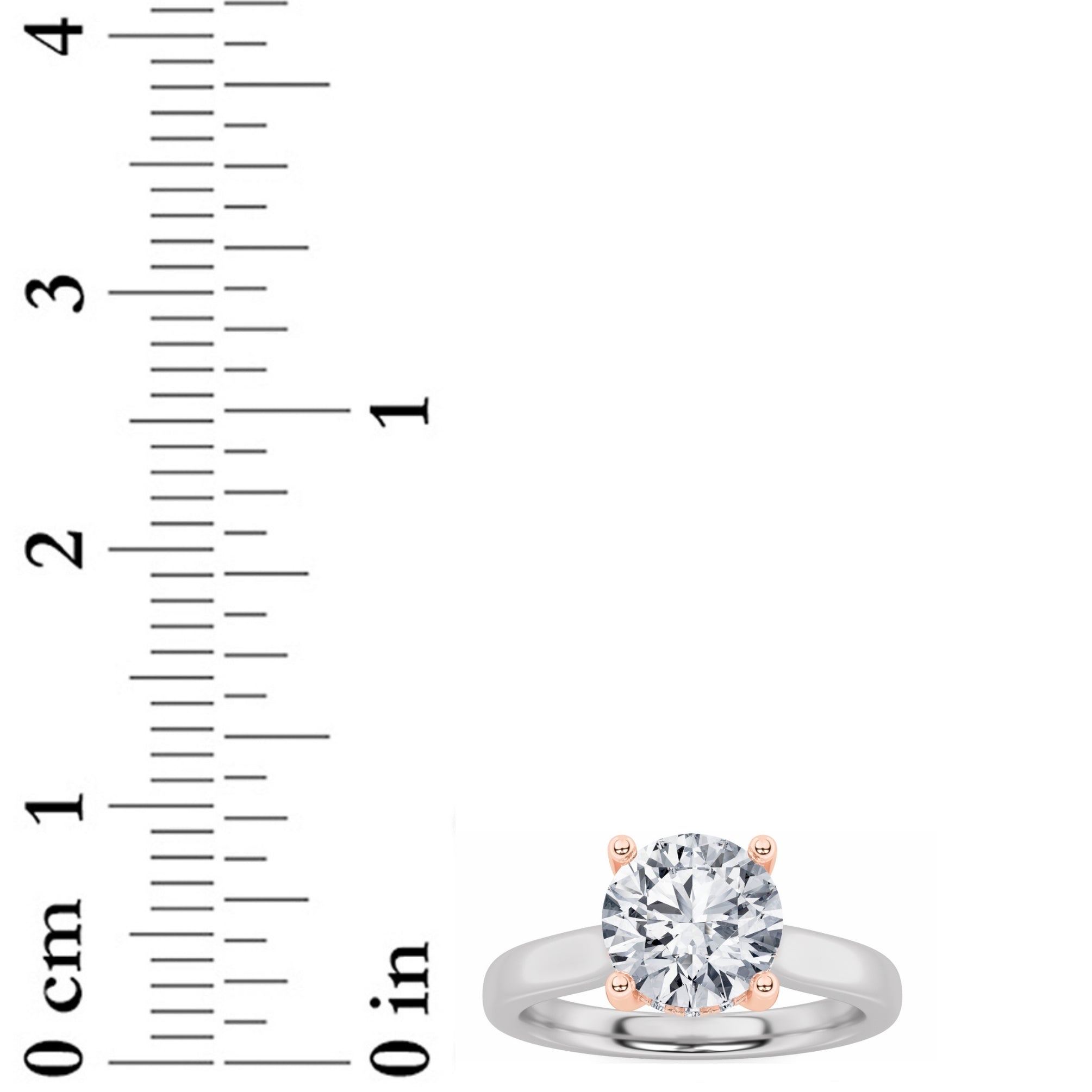 3CTW Round Shaped Lab Grown Diamond (F/VVS) Hidden Halo Cathedral Shank Engagement Ring in 14K Gold