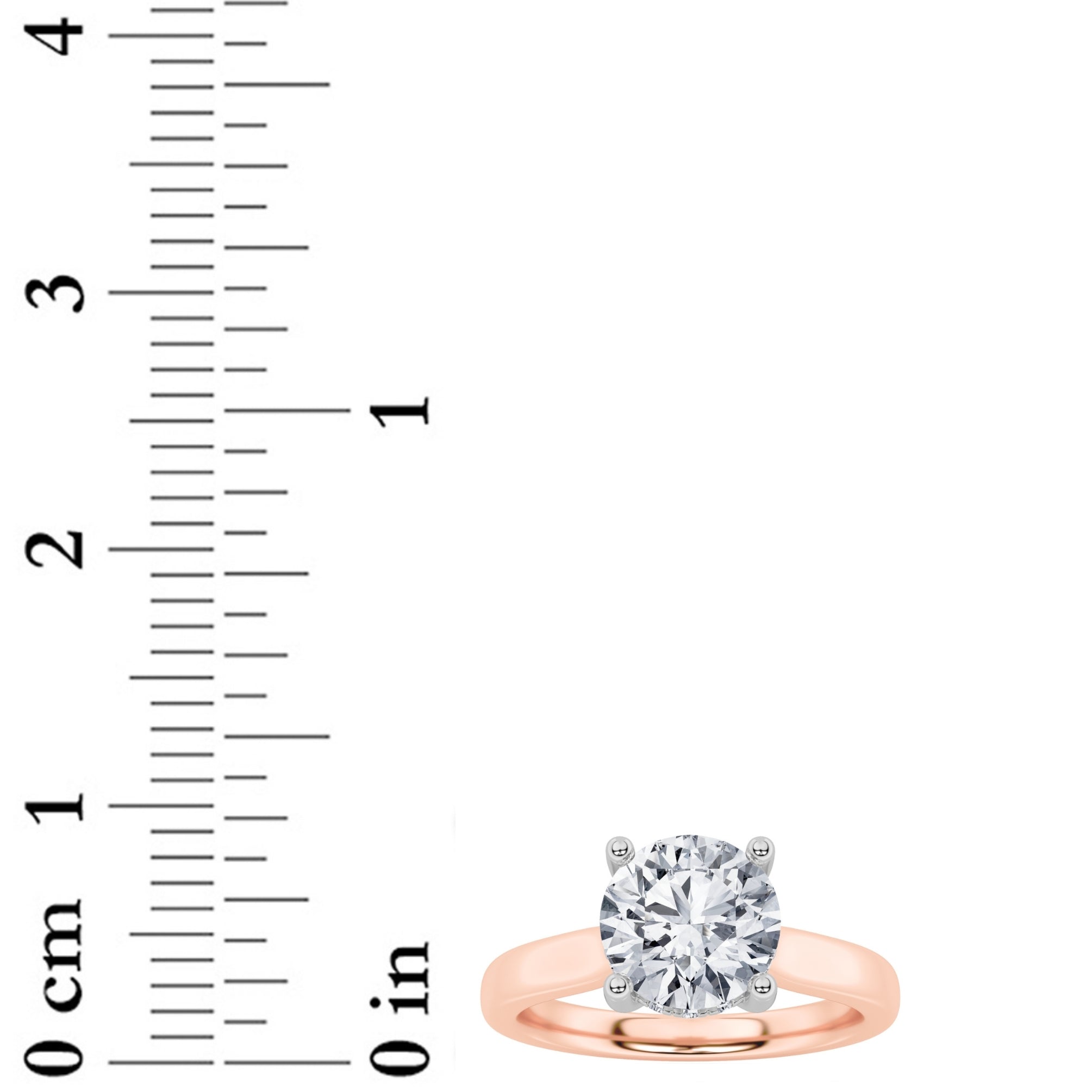 3CTW Round Shaped Lab Grown Diamond (F/VS) Hidden Halo Cathedral Shank Engagement Ring in 14K Gold