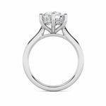 2CTW Round Shaped Lab Grown Diamond (F/VS) Hidden Halo Cathedral Shank Engagement Ring in 14K Gold