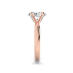 2CTW Oval Shaped Lab Grown Diamond (F/VS) Hidden Halo Petite Shank Ring in 14K Gold