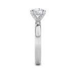 2CTW Round Shaped Lab Grown Diamond (F/VS) Hidden Halo Petite Shank Ring in 14K Gold