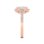 3CTW Oval Shaped Lab Grown Diamond (F/VS) Three Stone Accented Ring in 14K Gold