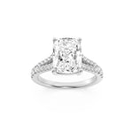 2.25CTW Elongated Cushion Shaped Lab Grown Diamond (F/VS) Split Shank Accented Enagagement Ring in 14K Gold