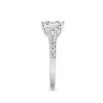 2.25CTW Elongated Cushion Shaped Lab Grown Diamond (F/VS) Split Shank Accented Enagagement Ring in 14K Gold