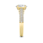 2.5CTW Oval Shaped Lab Grown Diamond (F/VS) Hidden Halo Accented Engagement Ring in 14K Gold