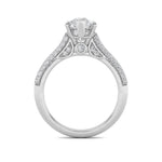 2.5CTW Pear Shaped Lab Grown Diamond (F/VS) Hidden Halo Accented Engagement Ring in 14K Gold
