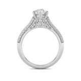 2.5CTW Pear Shaped Lab Grown Diamond (F/VS) Hidden Halo Accented Engagement Ring in 14K Gold