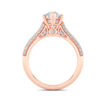 2.5CTW Pear Shaped Lab Grown Diamond (F/VS) Hidden Halo Accented Engagement Ring in 14K Gold