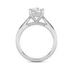 2CTW Round Shaped Lab Grown Diamond (G/VS) Accented Enagement Ring in 14K Gold
