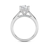 2CTW Round Shaped Lab Grown Diamond (G/VS) Accented Enagement Ring in 14K Gold