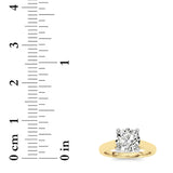 2CTW Round Shaped Lab Grown Diamond (F/VS) Accented Enagement Ring in 14K Gold