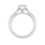 3CTW Oval Shaped Lab Grown Diamond (G/VS) Twisted Basket Cathedral Shank Solitaire Ring in 14K Gold