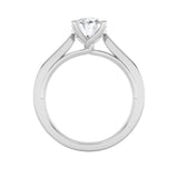 3CTW Oval Shaped Lab Grown Diamond (G/VS) Twisted Basket Cathedral Shank Solitaire Ring in 14K Gold