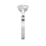 3CTW Oval Shaped Lab Grown Diamond (G/VS) Twisted Basket Cathedral Shank Solitaire Ring in 14K Gold