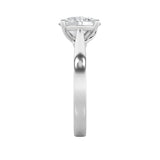 3CTW Oval Shaped Lab Grown Diamond (G/VS) Twisted Basket Cathedral Shank Solitaire Ring in 14K Gold