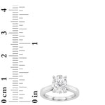 3CTW Oval Shaped Lab Grown Diamond (G/VS) Twisted Basket Cathedral Shank Solitaire Ring in 14K Gold