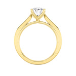 3CTW Oval Shaped Lab Grown Diamond (G/VS) Twisted Basket Cathedral Shank Solitaire Ring in 14K Gold