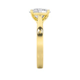 3CTW Oval Shaped Lab Grown Diamond (G/VS) Twisted Basket Cathedral Shank Solitaire Ring in 14K Gold