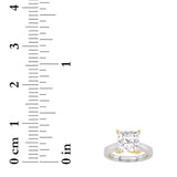2CTW Princess Shaped Lab Grown Diamond (F/VS) Two Tone Twisted Basket Cathedral Shank Solitaire Ring in 14K Gold